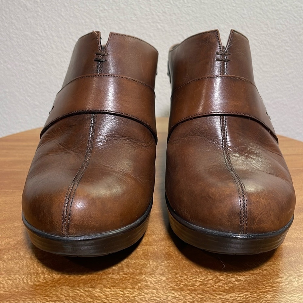 Women's Dansko Francine Leather Clog Brown Studded Slip On Size 40/9.5-10 - Picture 5 of 16